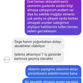 Kübra Söylemez Butik Sipariş Verilen Ürün Teslim Edilmedi Ve İade Süreci Sorunlu