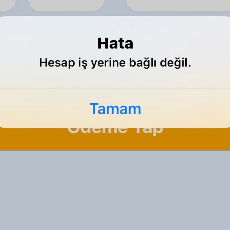 Kentkart Hesap İş Yerine Bağlı Değil Hatası