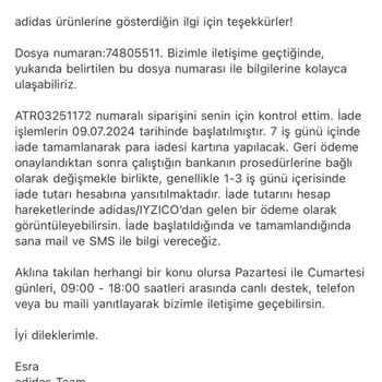 Adidas'ın İade Mağduriyeti Ve Oyalama Taktikleri