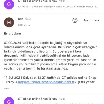 Adidas'ın İade Mağduriyeti Ve Oyalama Taktikleri
