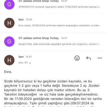 Adidas'ın İade Mağduriyeti Ve Oyalama Taktikleri