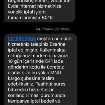 Vodafone Net İadesi Yapılan Modemin Parasını İstiyor