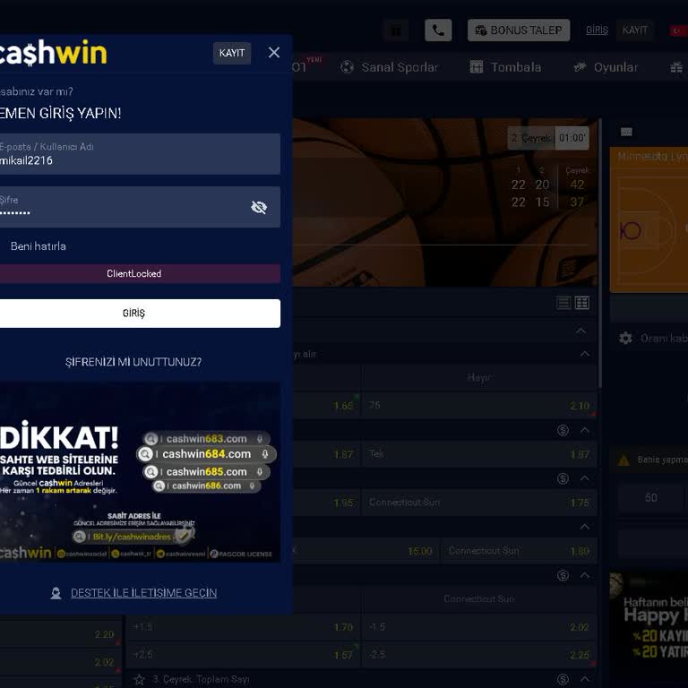 Cashwin Deneme Bonusunu Vermiyor