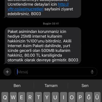 Vodafone Uygulamasındaki Hata Ve Müşteri Hizmetleri Sorunu