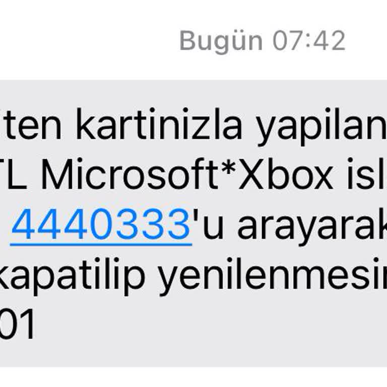 Microsoft Xbox Bana Ait Olmayan Satın Alma İşlemi