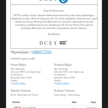 DCEY İlgisiz Müşteri Hizmeti