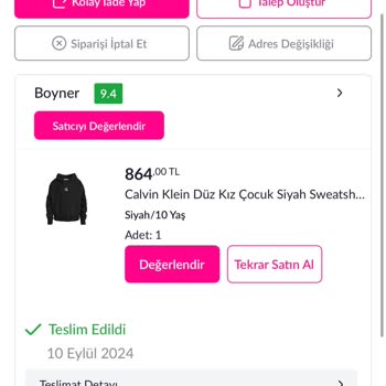 Boyner Satıcısından Ürün Yaş Değişimi İstiyorum