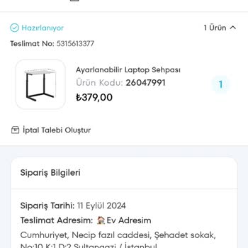 A101`in İnternet Sitesinden Aldığım Siparişimi Göndermiyor