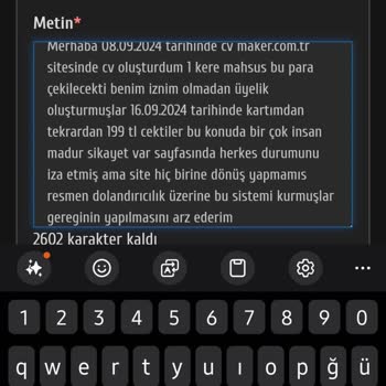 CV Maker.com.tr CİMER'e Şikayet Edin