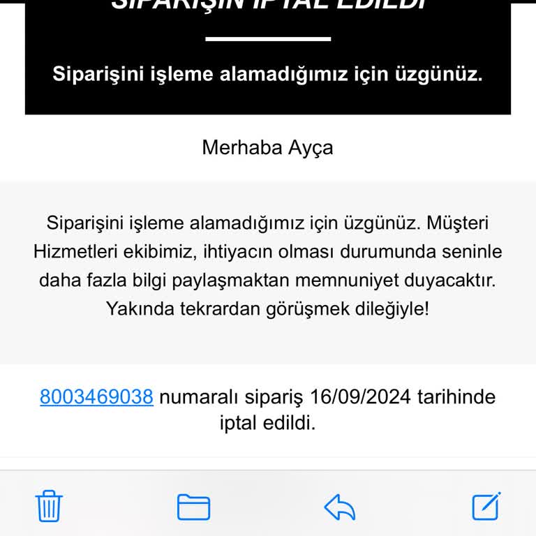 Sephora Sipariş İptali Mağduriyeti
