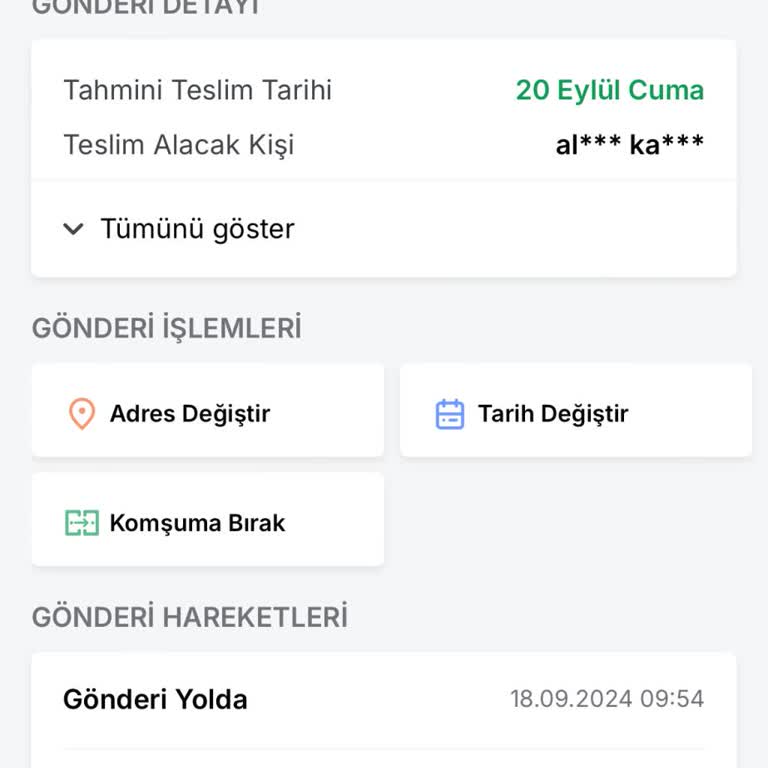 Trendyol Express Ürünüm Evime Getirilmiyor