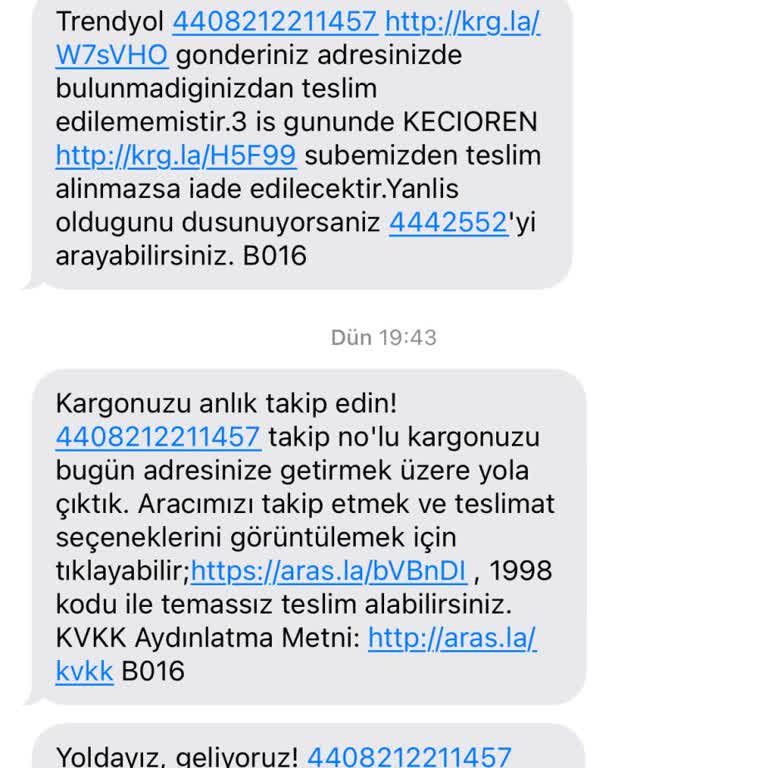 Aras Kargo Keyfi Kargo İadesi
