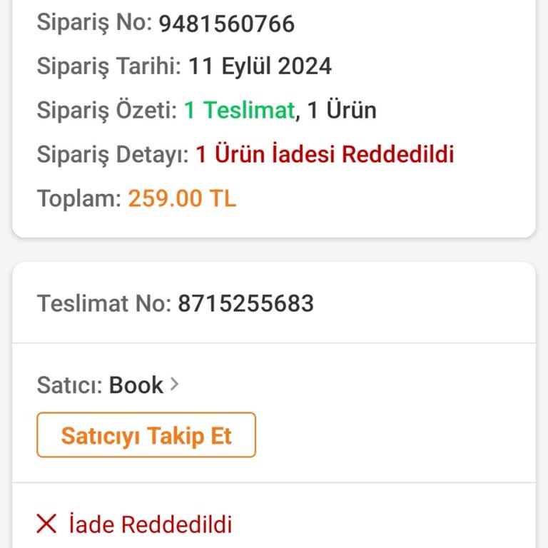 Trendyol Yanlış Sayfa Sayısı İle Gelen Kitap Ve İade Sorunu