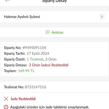 Trendyol GO Getirilemeyen Siparişimin İadesinin Yapılmaması