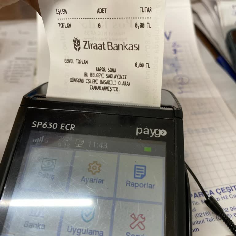 Paygo SP630 Ecr Kendi Kendine Z Raporu Alıyor