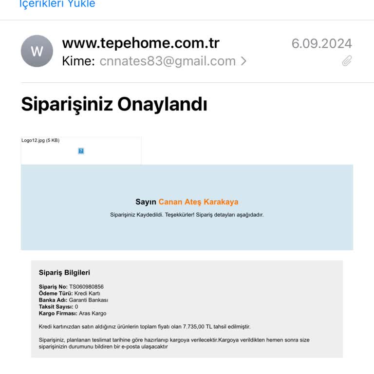 Tepe Home Teslimatı Geciken Ürün