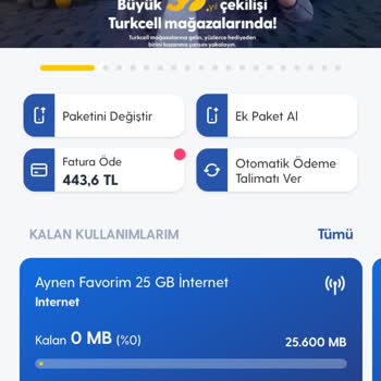 Turkcell'de İnternet Paketlerinin Hızla Tükenmesi ve Yetersiz Müşteri Hizmeti