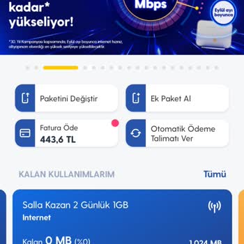 Turkcell'de İnternet Paketlerinin Hızla Tükenmesi ve Yetersiz Müşteri Hizmeti