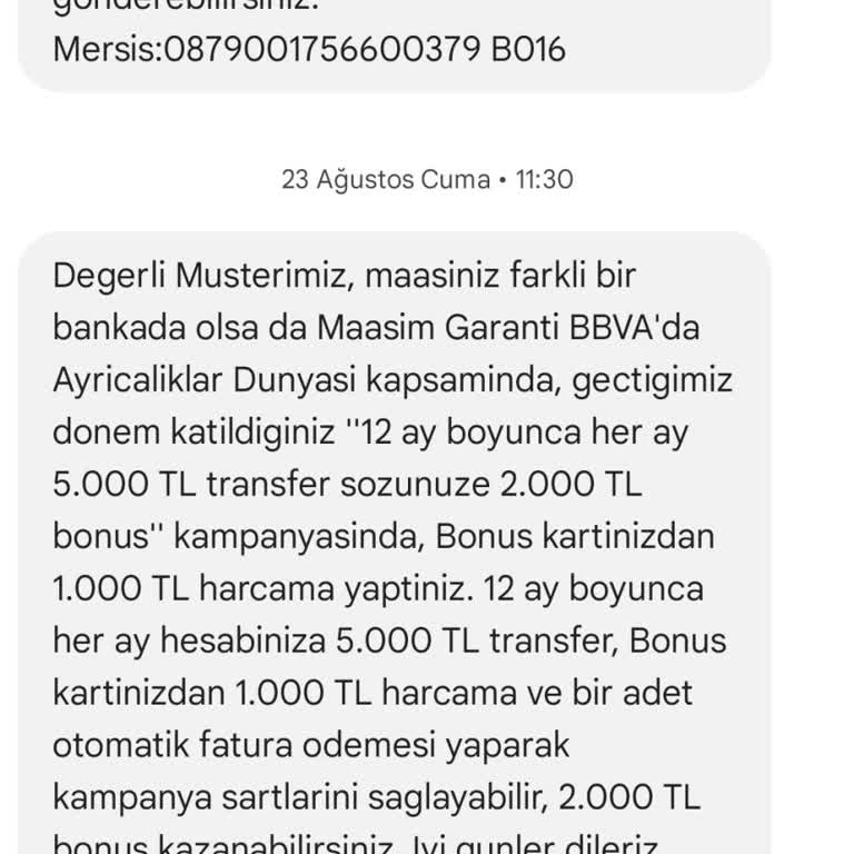 Garanti Bankası'nın Bonus Sözünü Yerine Getirmemesi
