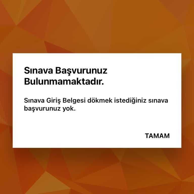 ÖSYM DHBT Sınavı Gözükmüyor