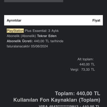 PlayStation Türkiye PS Plus Üyelik Ücreti Yanlış Çekildi