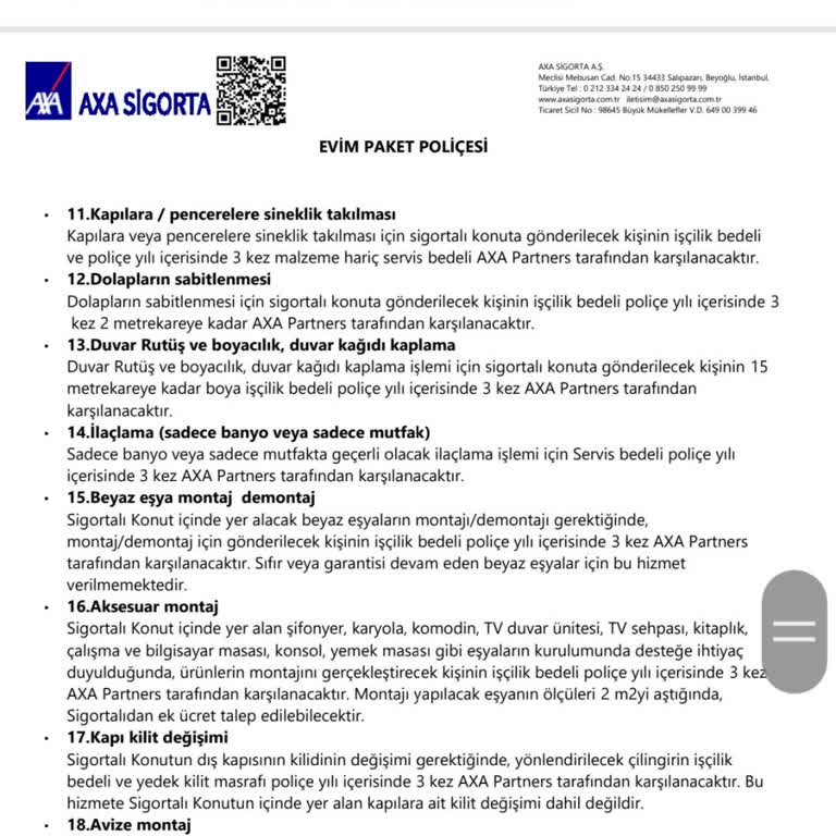 Axa Sigortanın Bir Sürü Asistan Hizmeti Var Ama Hepsi Kapsam Dışı