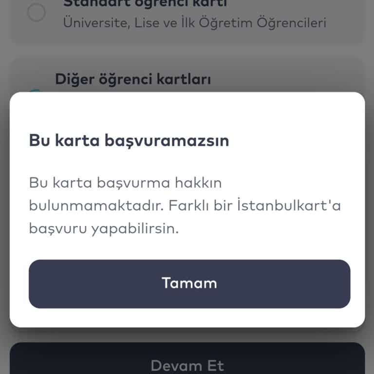 Belbim (İstanbulkart)  Öğrenci Kart Sorunu