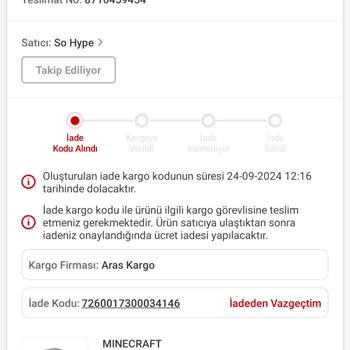 İzmir Sarnıç Aras Kargo Şikayeti