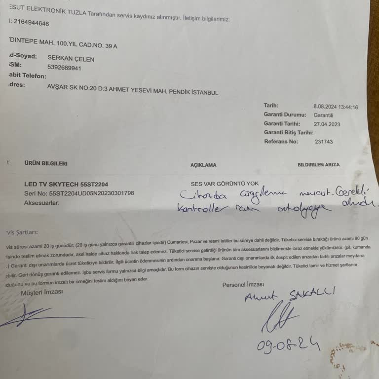 Skytech Televizyon Servisinde Uzayan Bekleme Süresi