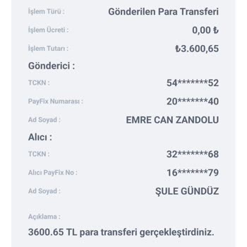 PayFix Hesabımdan İzinsiz Para Transferi Yapıldı