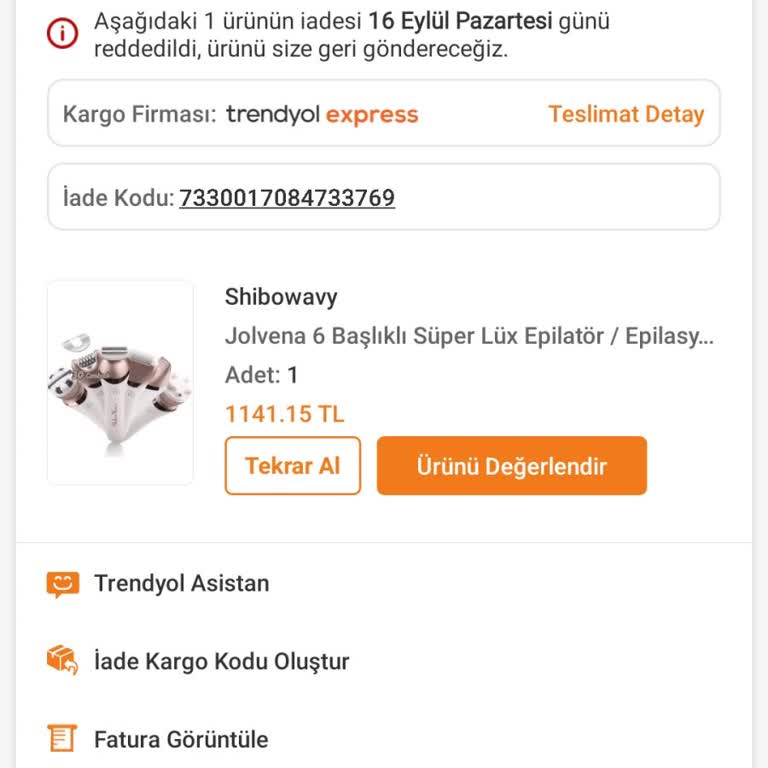 Trendyol Shibo Markalı Firma Haksız Geri Gönderim