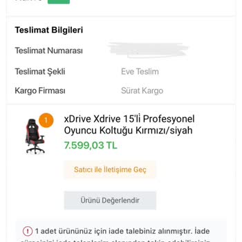 Koçtaş Oyuncu Koltuğu İade Sorunu