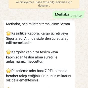 Mavi Paketleme Hizmetleri WhatsApp Üzerinden Yanıltıcı Yönlendirme Ve İletişim Sorunu