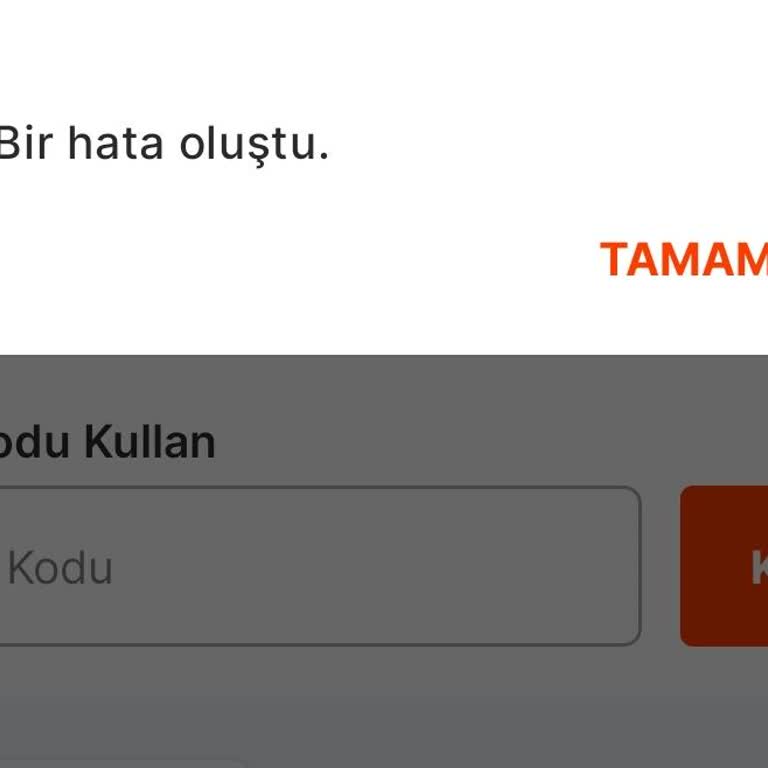 Gnç Uygulamasındaki Migros Yemek Kodu Hatası