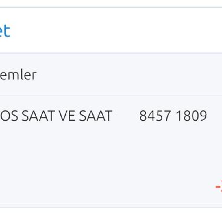 Saat & Saat Siparişime Dair Bilgi Yok