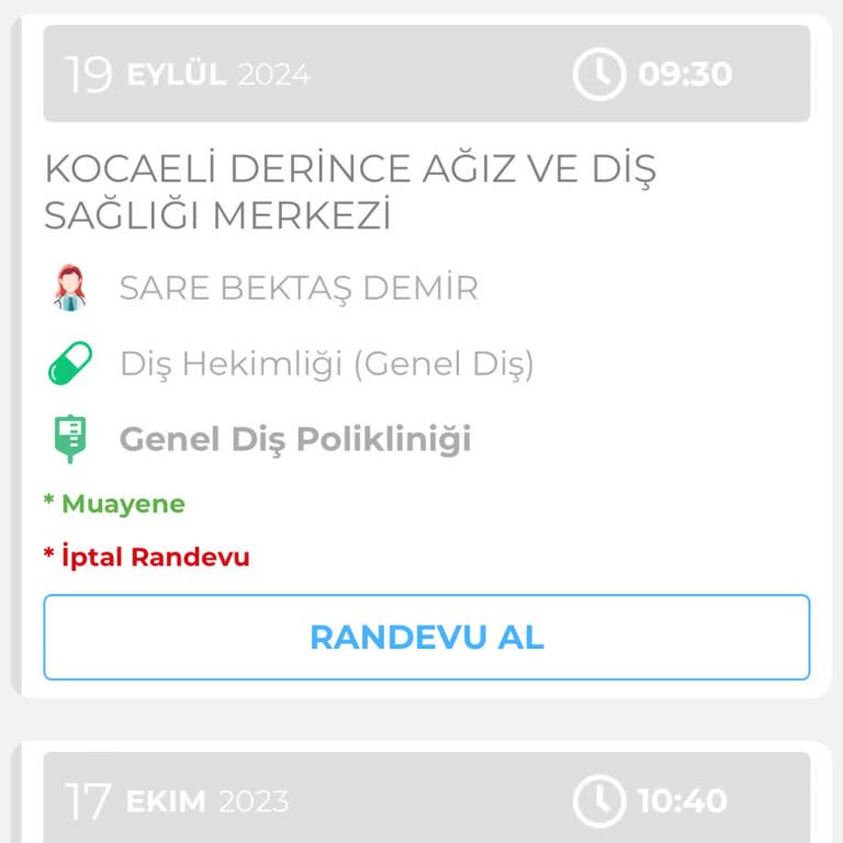 Sağlık Bakanlığı Doktor Randevusu İptali