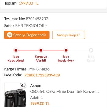 Trendyol Bhr Teknoloji Kusurlu Ürün Gönderdi