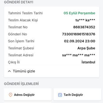 Trendyol Ürünlerim Elime Ulaşmadı