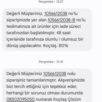 Koçtaş Online Alışverişte İade Sorunu Ve Eksik Ürün