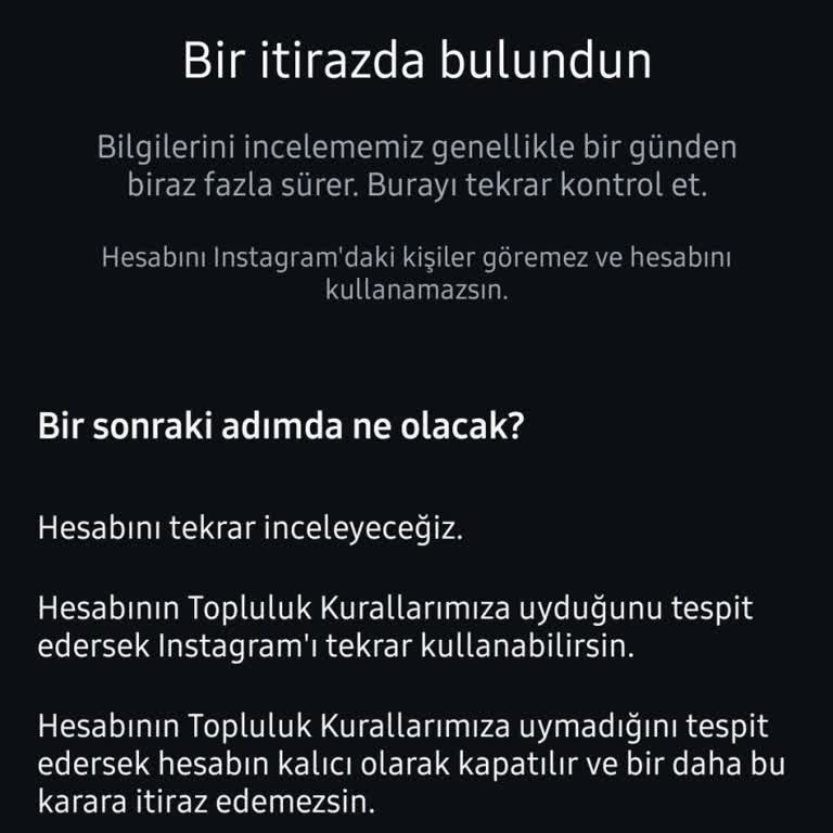 Instagram Hesabım Askıya Alındı