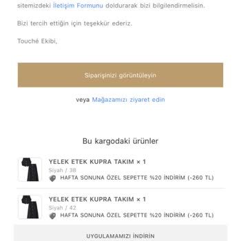 Touché Privé Touche Markası Pişmanlıktır