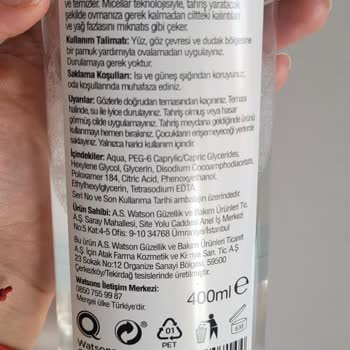 Watsons Micellar Göz Sağlığına Tehdit Oluşturuyor