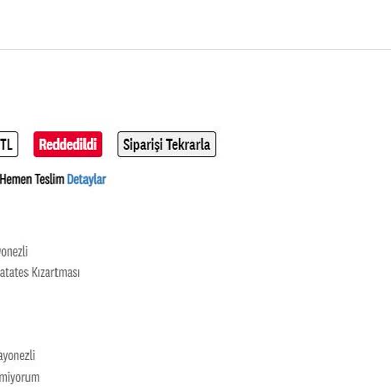 KFC Online Sipariş İptali Ücret İade Edilmedi