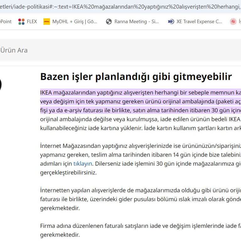 IKEA İade Politikasında Yazmadığı Halde, Kredi Kartı Talep Ediyor