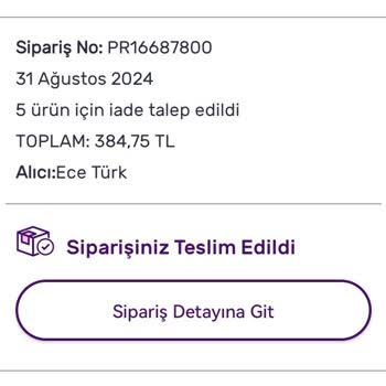 Gratis Eksik İade Yaptı