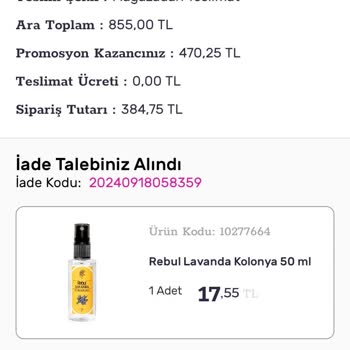 Gratis Eksik İade Yaptı