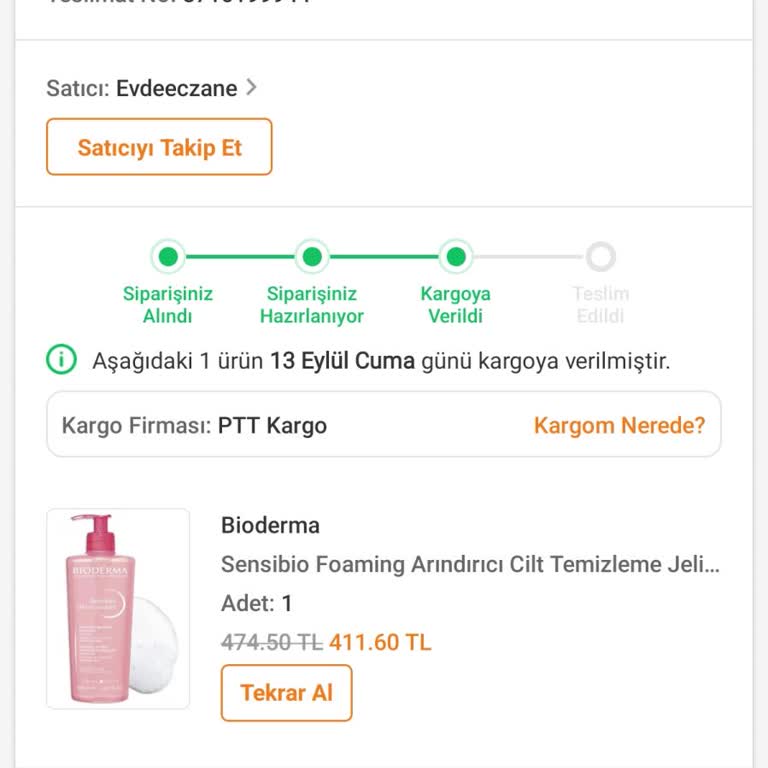 Trendyol PTT Kargo Şikayet Mesajı Oluşturuldu