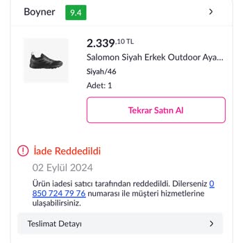 Boyner İade Sürecinde Ayakkabımı Kaybetti Mağdur Edildim