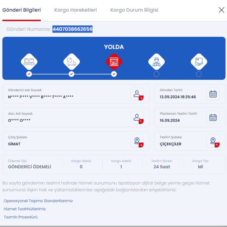 Aras Kargo Transfer Merkezi Kargo Yolda