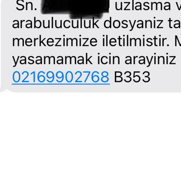 EKP UZLASMA (SMS) Ekp Uzlaşma (SMS) Arabuluculuk Dosyası İle İlgili Dolan. Dirici Mesaj